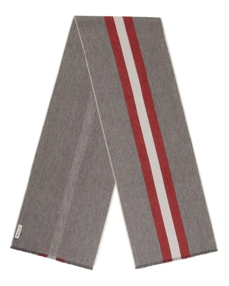 Bally Gestreifter Schal - Grau Grau