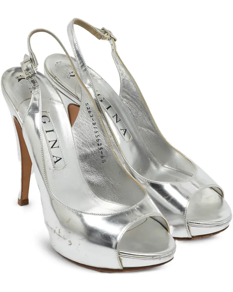 Gina Slingback-Sandalen mit Absatz 120mm - Grau Grau
