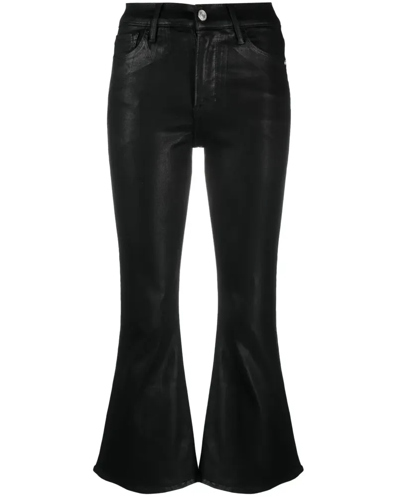 Frame Denim Beschichtete Le Crop Flare Jeans - Schwarz Schwarz