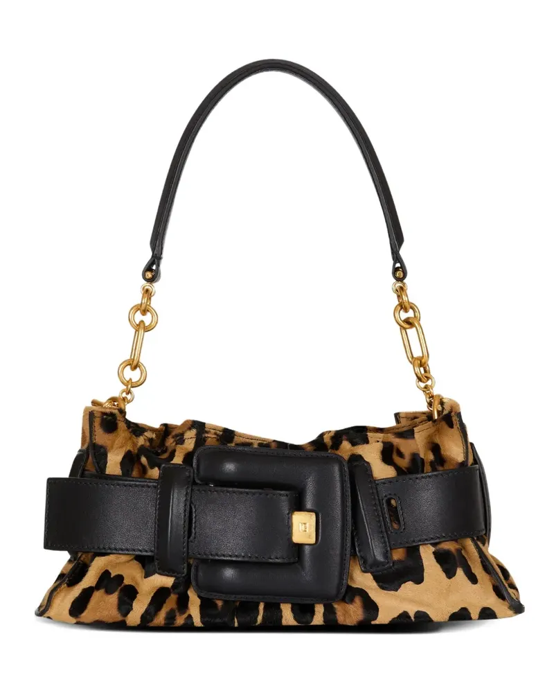 Balmain Mini Anthem Schultertasche - Braun Braun