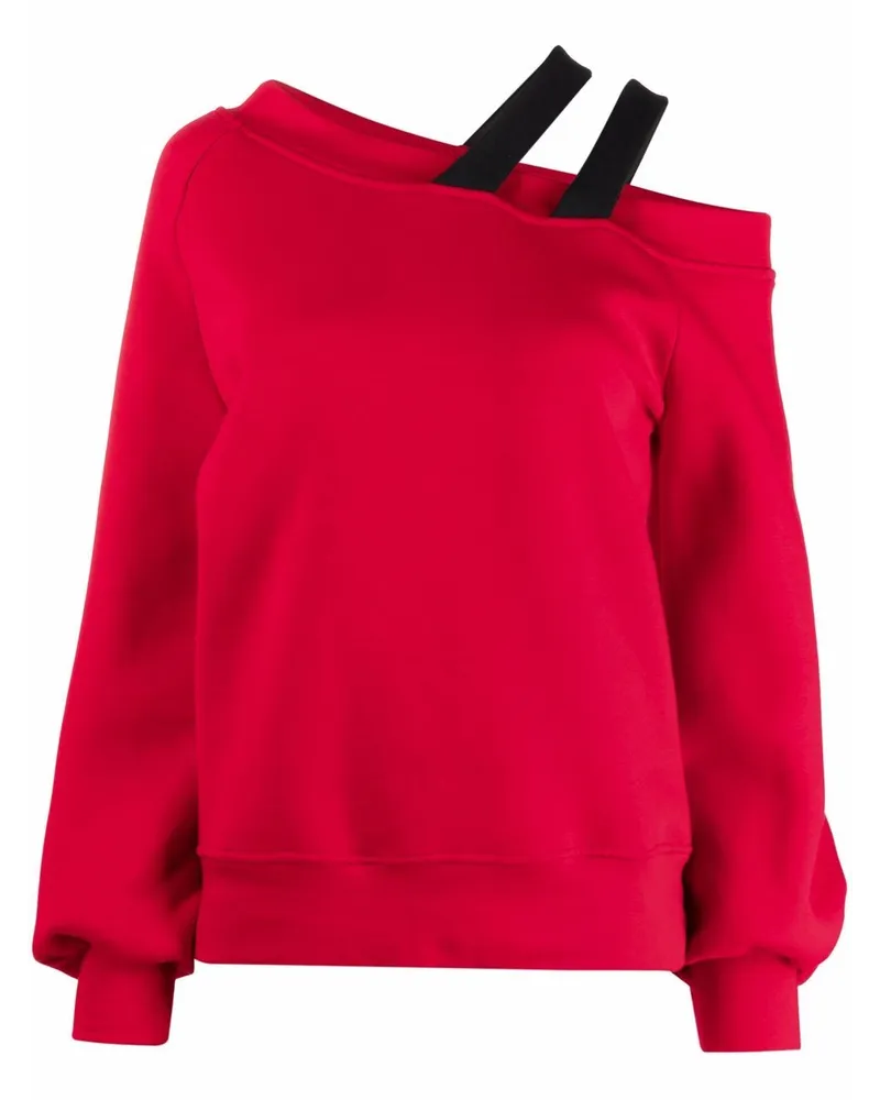 ATU Body Couture Sweatshirt mit Cold-Shoulder Rot