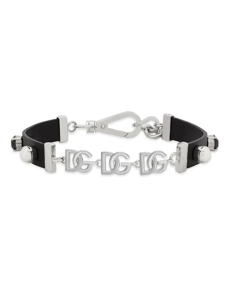 Dolce & Gabbana Choker mit Logo-Anhänger - Schwarz Schwarz