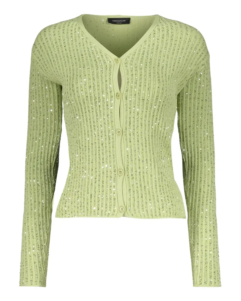 Fabiana Filippi sequin-embellished cardigan - Grün Grün