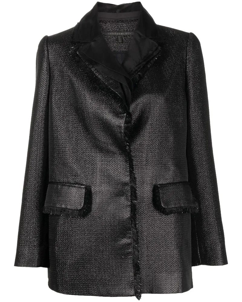 SHIATZY CHEN Blazer mit Fransen - Schwarz Schwarz