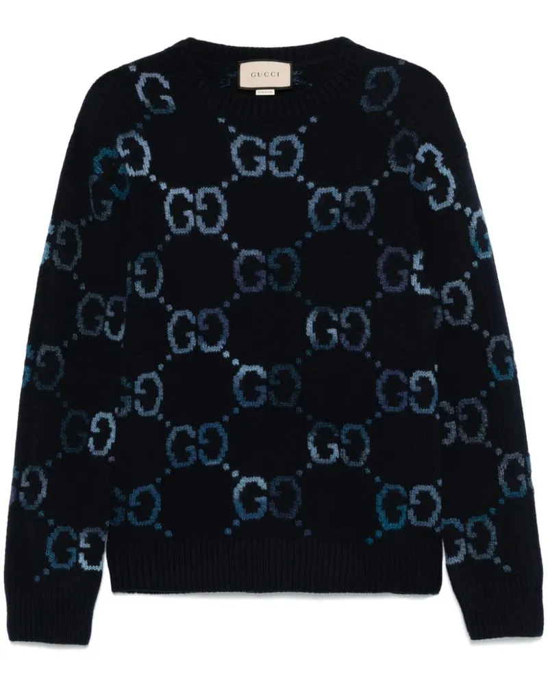 Gucci Pullover mit GG-Intarsie - Blau Blau