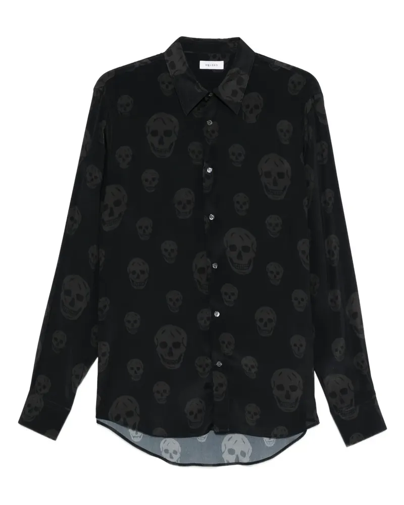 Alexander McQueen Hemd mit Totenkopf-Print - Schwarz Schwarz
