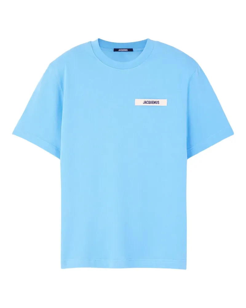 Jacquemus Gros Grain T-Shirt mit Logo-Verzierung - Blau Blau