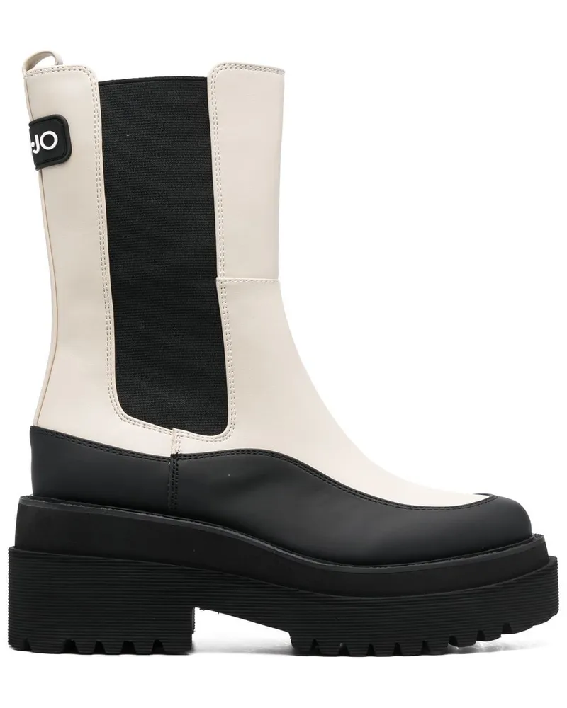Liu Jo Zweifarbige Stiefeletten - Weiß Weiß