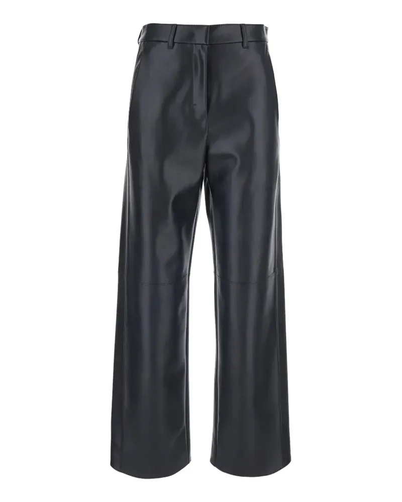 Max Mara Max Mara Gerade Hose aus Faux-Leder - Blau Blau