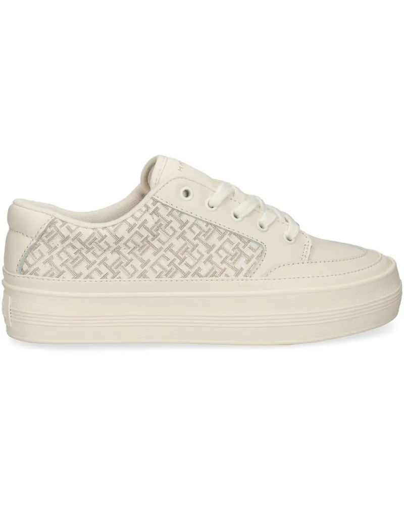 Tommy Hilfiger Sneakers mit Logo-Print - Weiß Weiß
