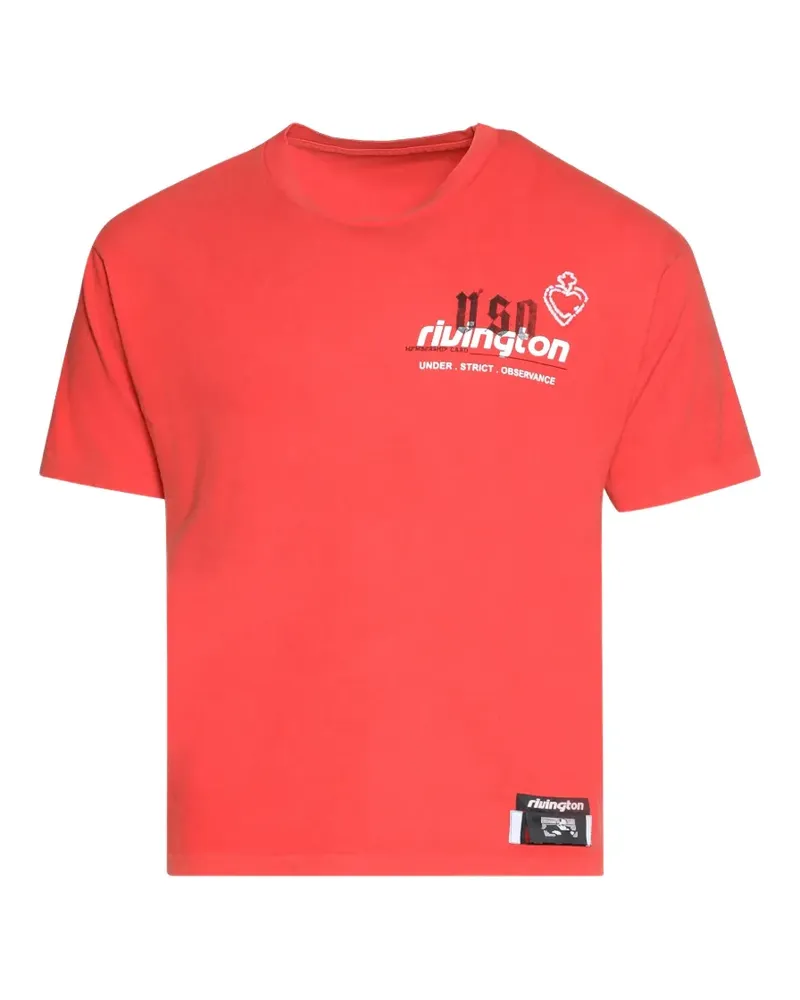RRR123 Membership USO T-Shirt mit Logo - Rot Rot
