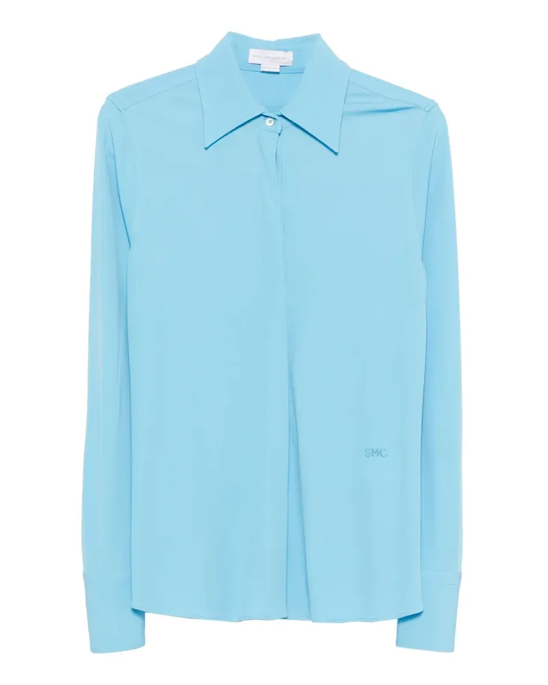 Stella McCartney Hemd mit spitzem Kragen - Blau Blau