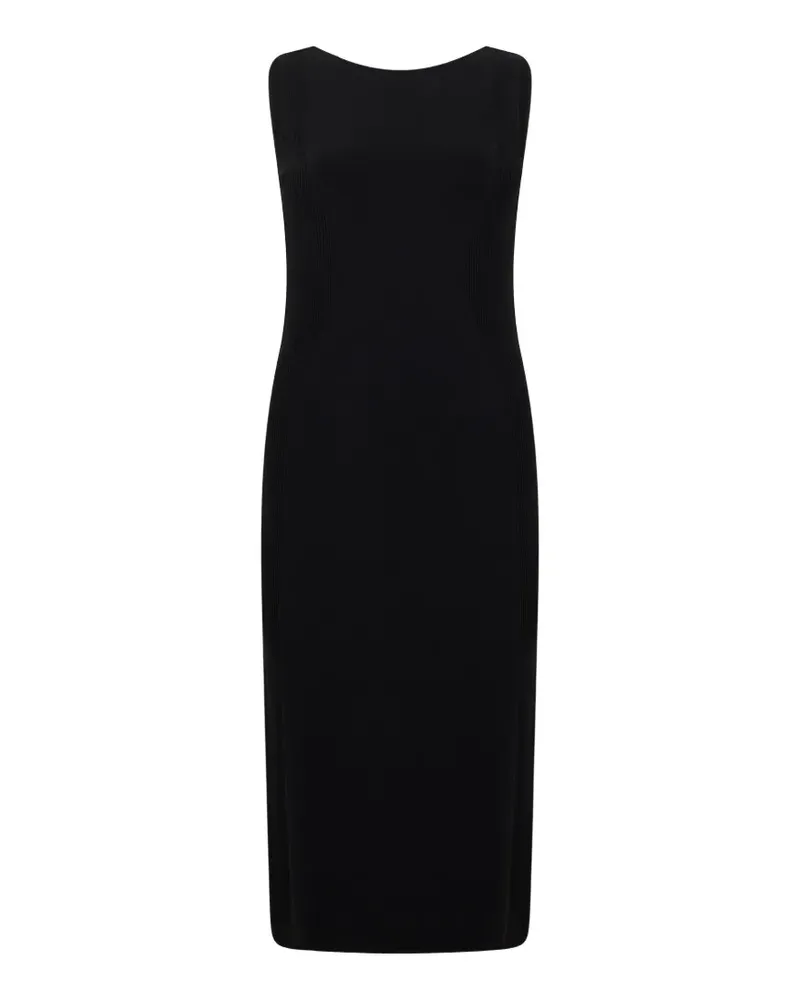 Alberta Ferretti ribbed-knit open-back midi dress - Schwarz Schwarz
