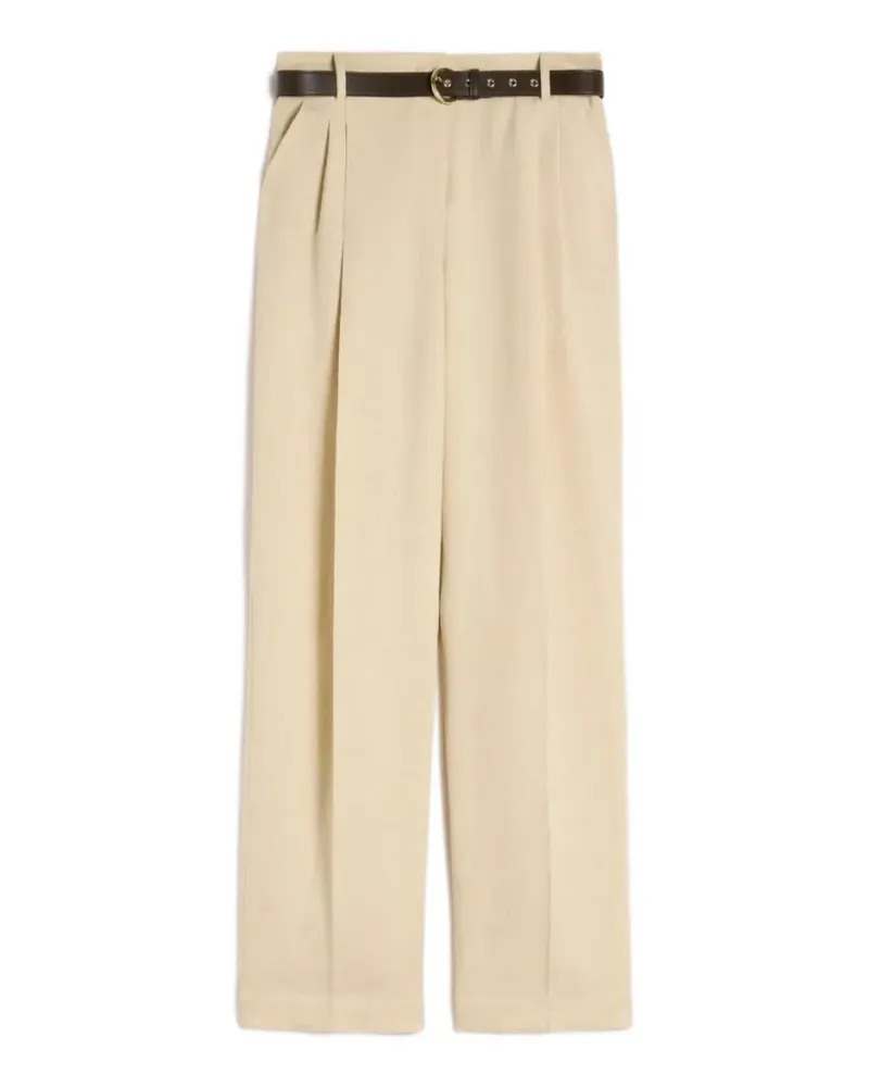 Max Mara Sumero belted trousers - Nude Nude