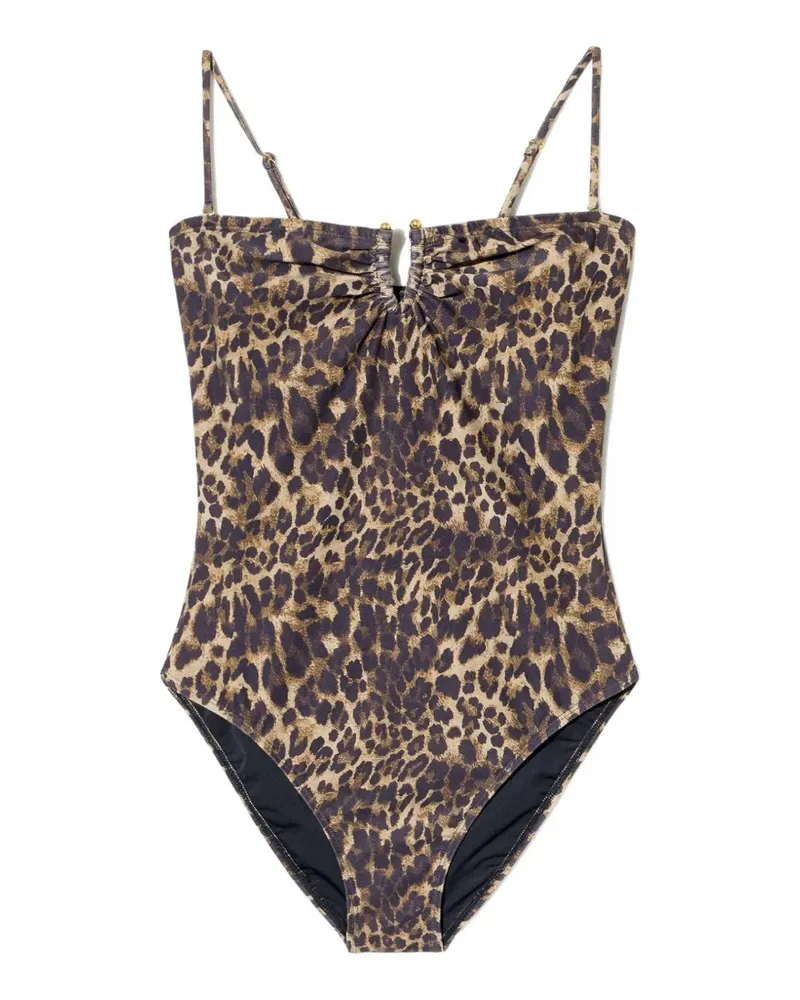 Nili Lotan Badeanzug mit Leoparden-Print - Nude Nude