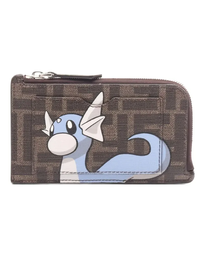 Fendi print zip cardholder - Braun Braun