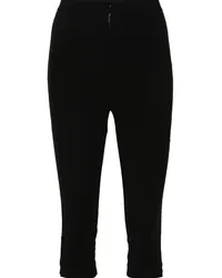 MANURÍ Taillenhohe Pamela Cropped-Hose Schwarz