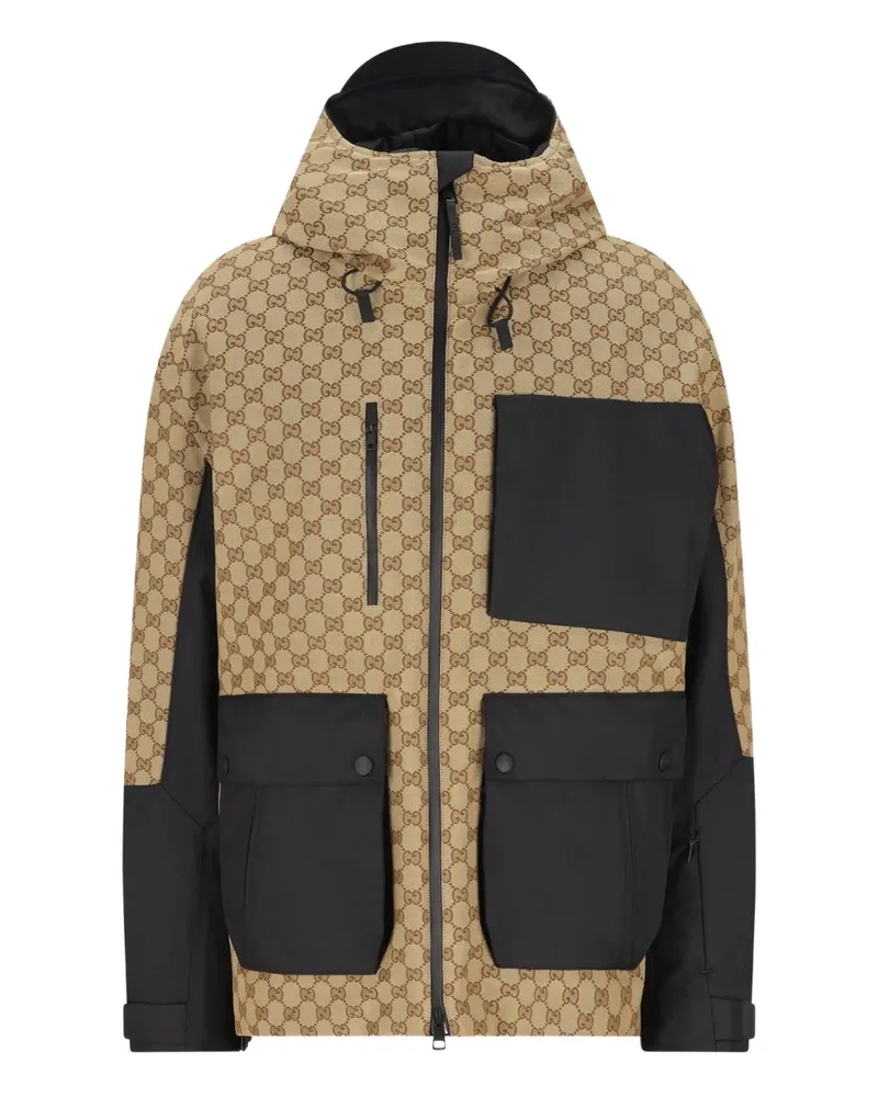 Gucci Kapuzenjacke mit GG - Nude Nude