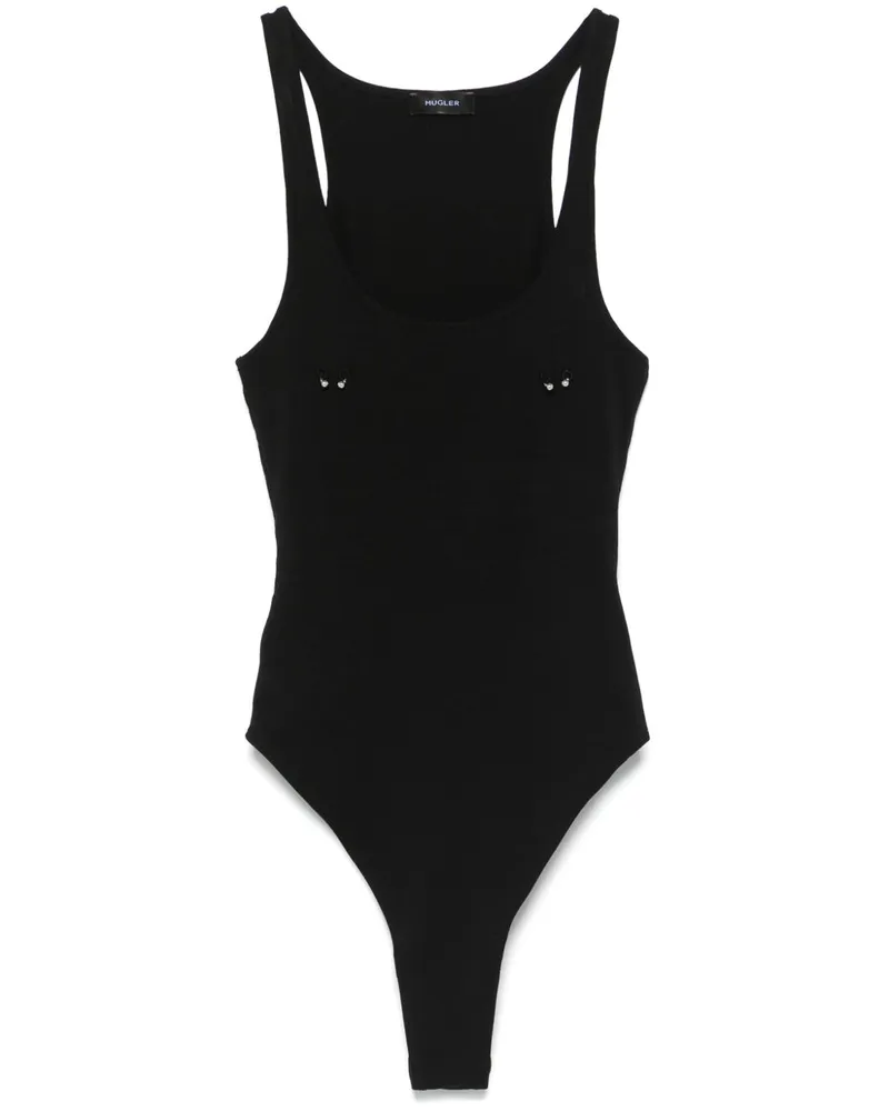 Thierry Mugler Body mit Piercing - Schwarz Schwarz