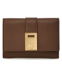 Ferragamo Hug Portemonnaie aus Leder Braun