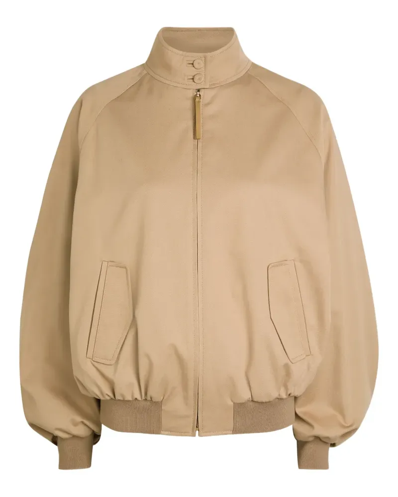 Gabriela Hearst Wynne zip-up bomber jacket - Nude Nude