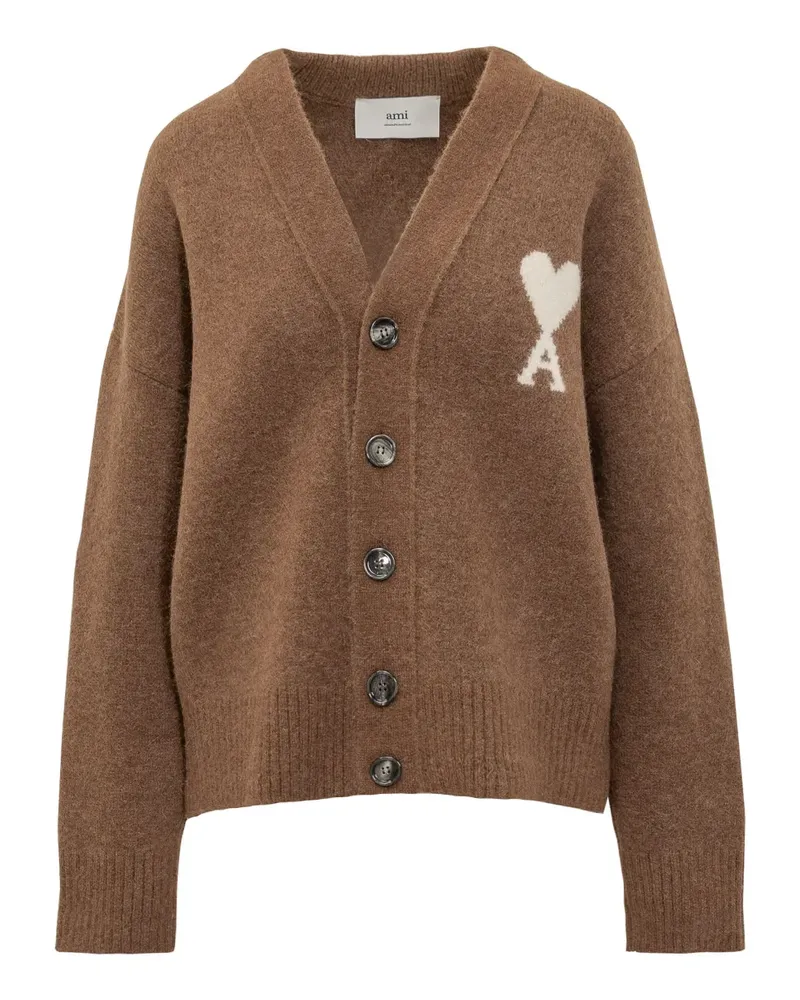 AMI Paris Ami de Coeur cardigan - Braun Braun