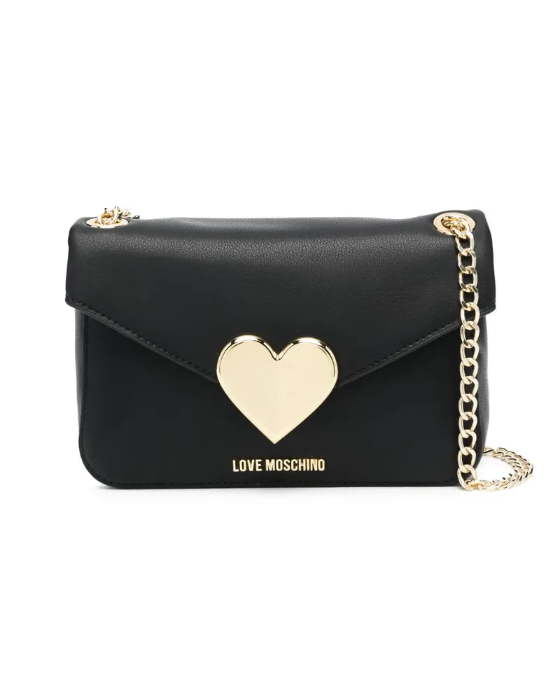 Moschino Schultertasche mit Herzmotiv - Schwarz Schwarz