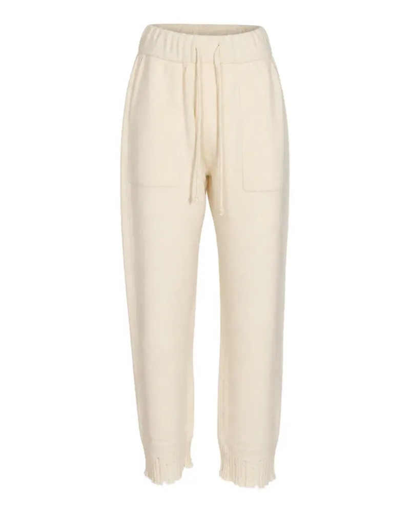 Uma Wang Tapered-Hose mit ausgefranstem Saum - Weiß Weiß