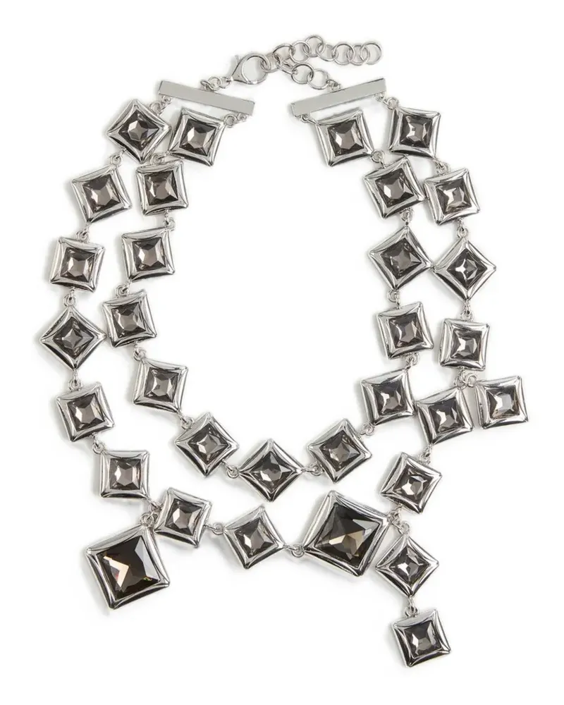Liviana Conti Zabica crystal-embellished geometric necklace - Silber Silber
