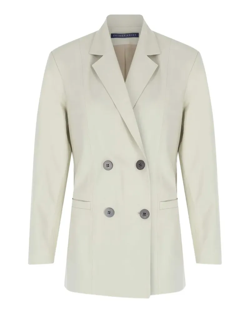Zeynep Arcay Cin leather blazer - Nude Nude