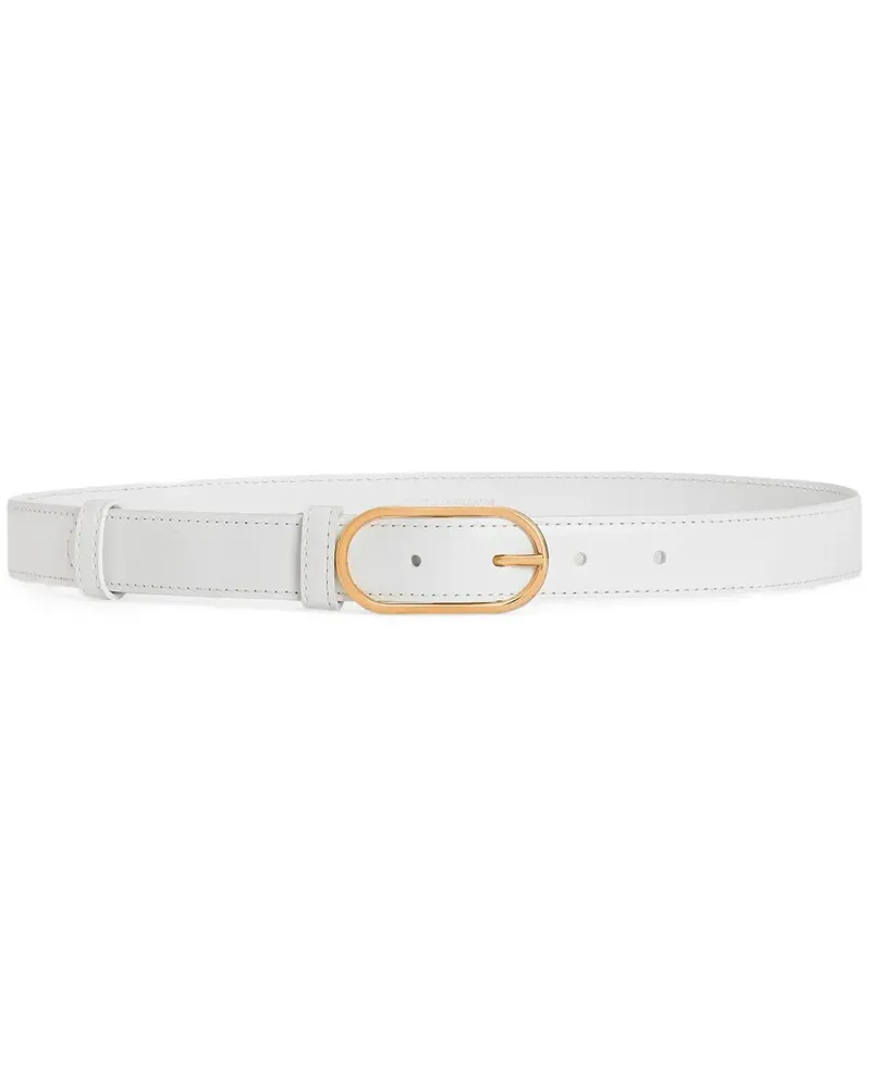 Dolce & Gabbana Gürtel aus Leder - Weiß Weiß