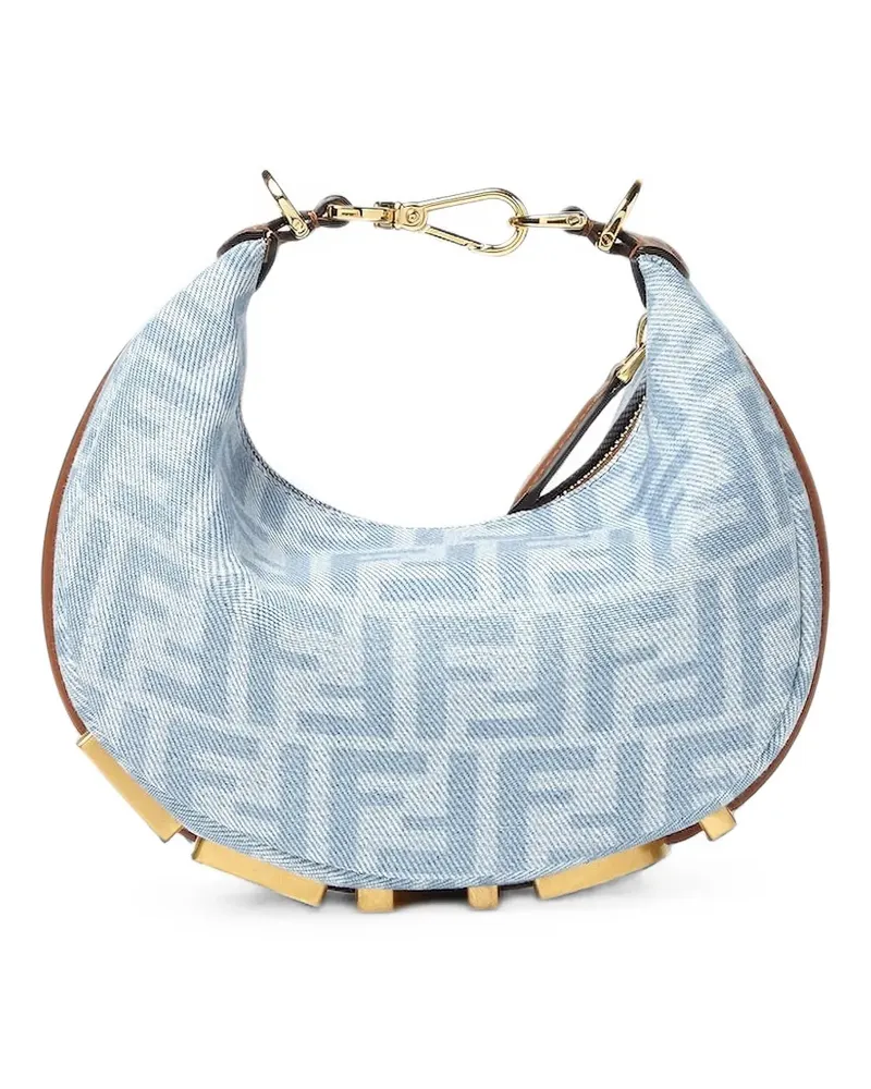 Fendi graphy Mini-Tasche mit Logo - Blau Blau