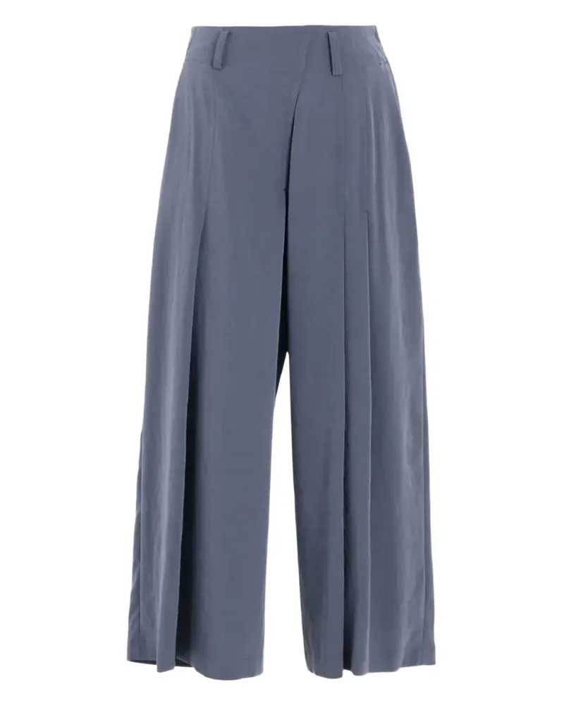 Yohji Yamamoto pleated wide-leg trousers - Blau Blau