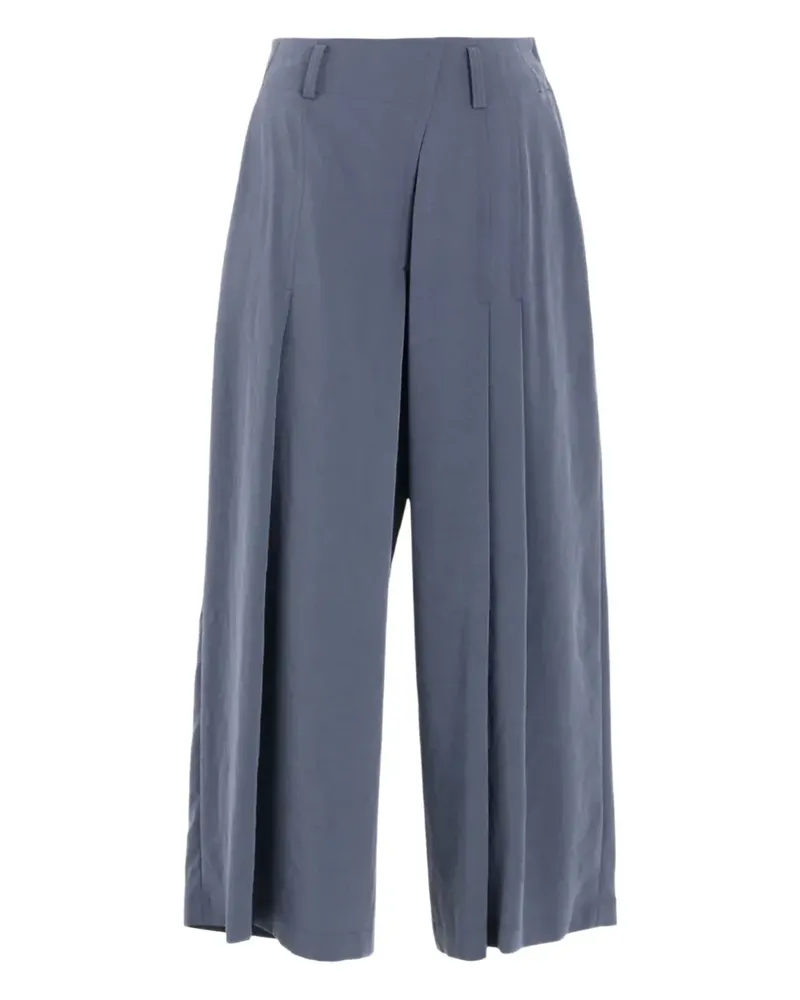 Yohji Yamamoto pleated wide-leg trousers - Blau Blau