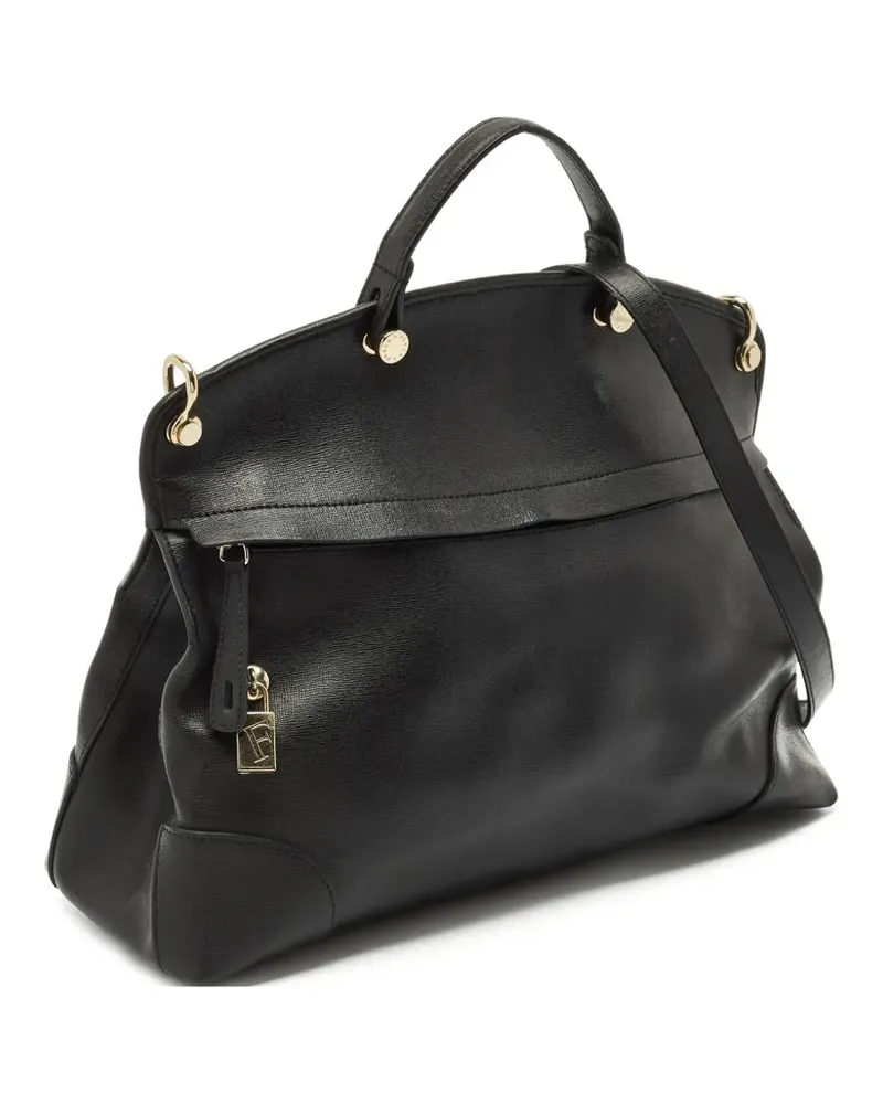 Furla Piper leather tote bag - Schwarz Schwarz