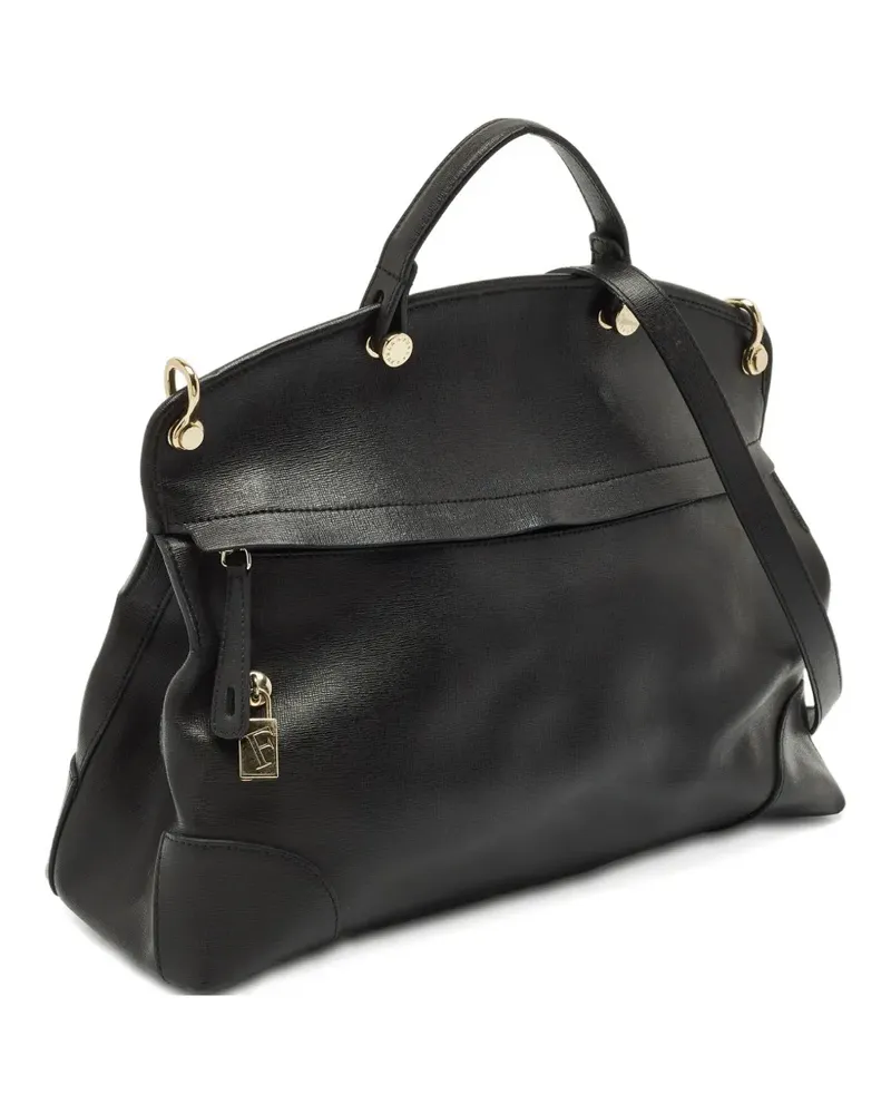 Furla Piper leather tote bag - Schwarz Schwarz