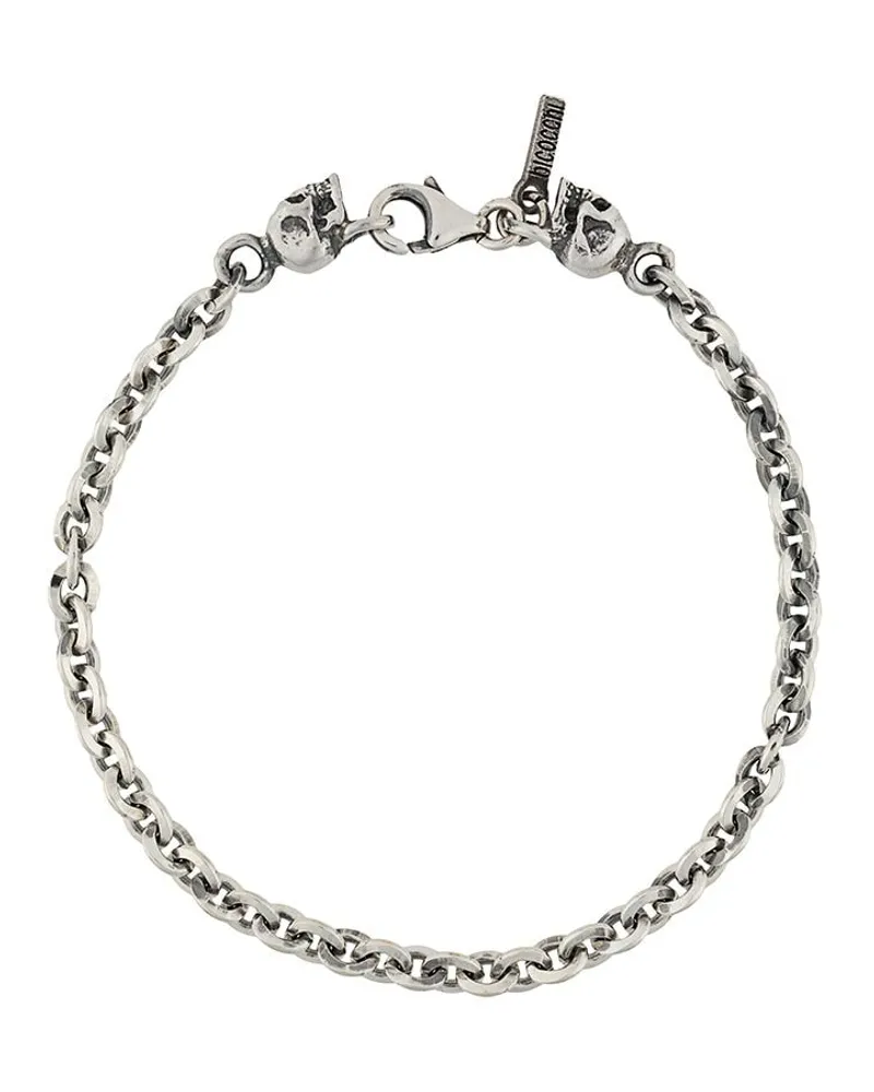 Emanuele Bicocchi Armband mit Totenköpfen - Silber Silber