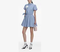 Minikleid mit Puffärmeln - Blau