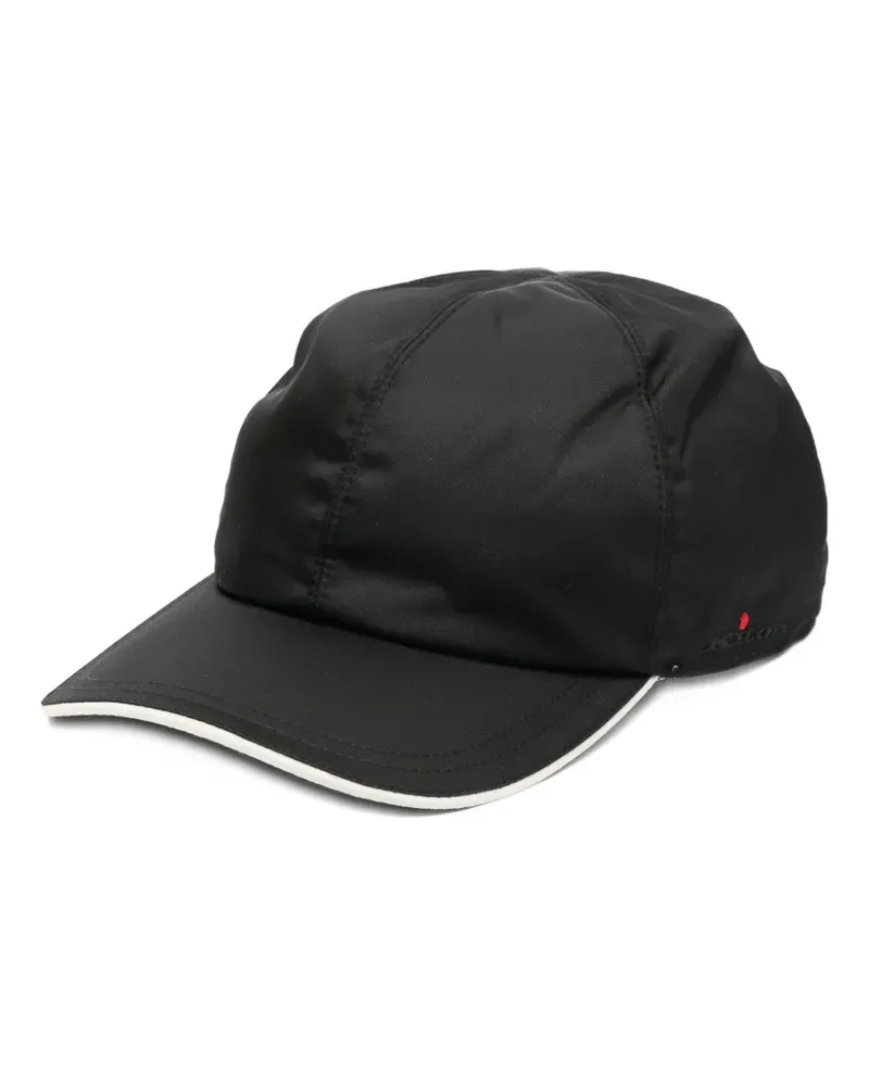 Kiton Baseballkappe mit Patch - Schwarz Schwarz