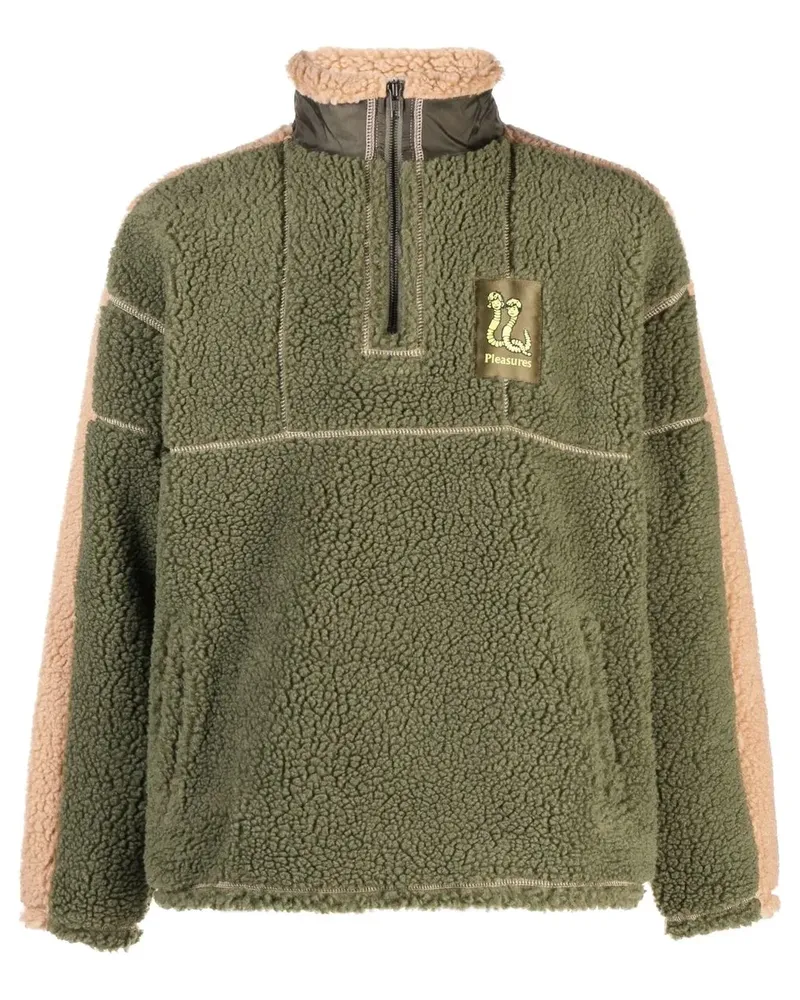 PLEASURES Pullover aus Faux Shearling - Grün Grün