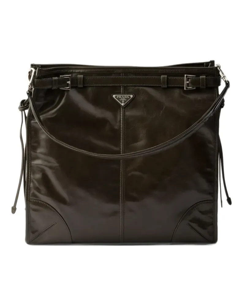 Prada Bonnie Schultertasche aus Leder - Grün Grün