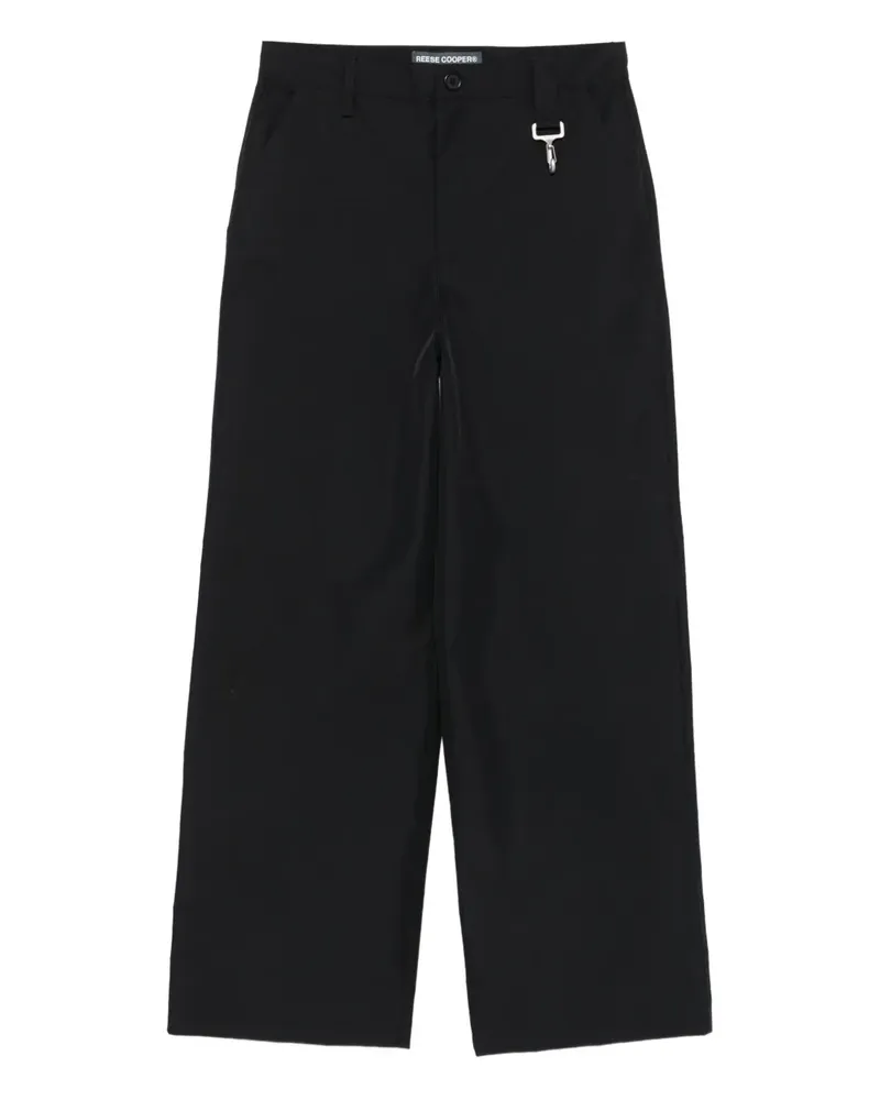 Reese Cooper clasp-detail straight-leg trousers - Schwarz Schwarz