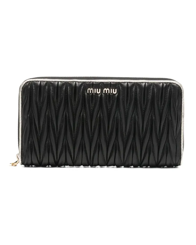 Miu Miu logo-plaque wallet - Schwarz Schwarz