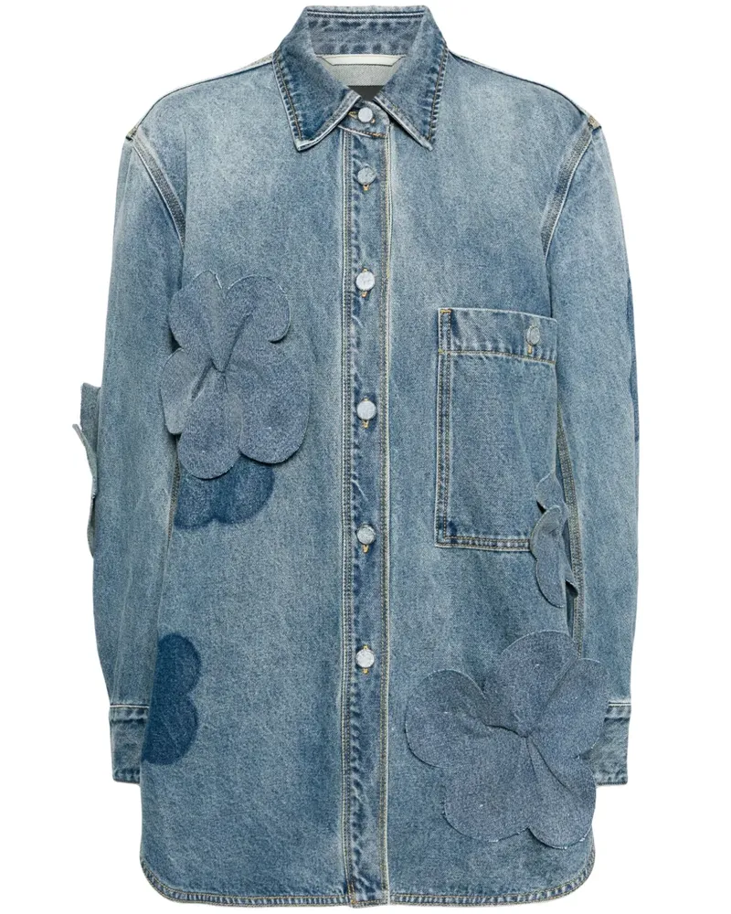 JNBY Jeansjacke mit Oversized-Blumenapplikation - Blau Blau