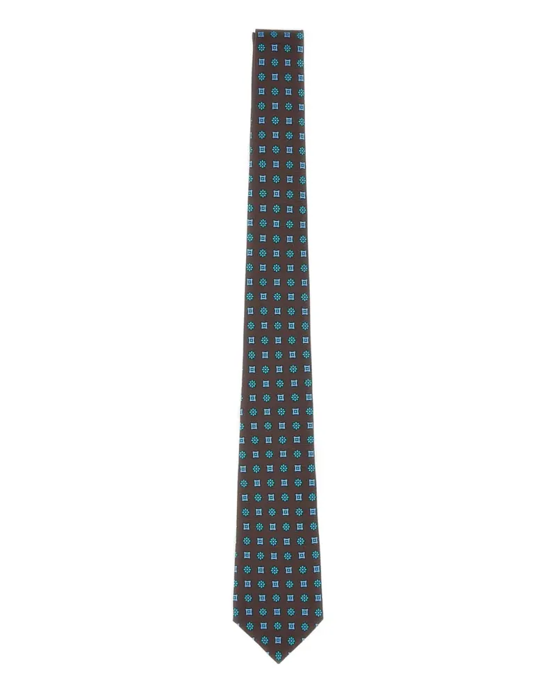 Kiton patterned silk tie - Braun Braun