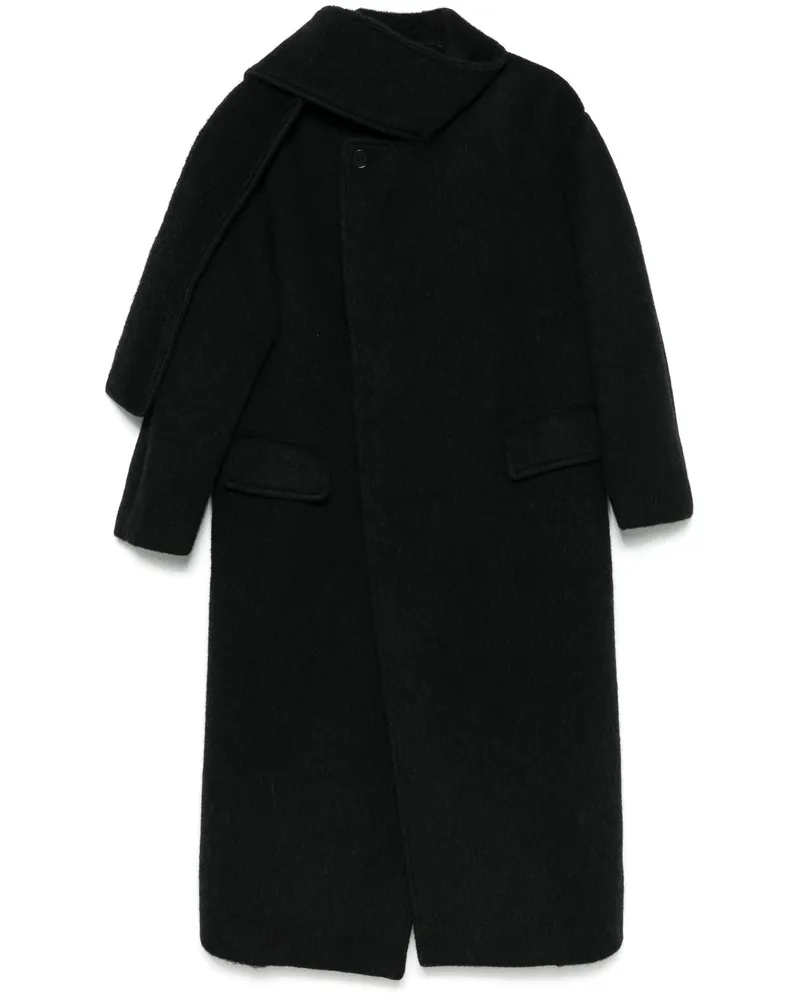 MSGM Mantel mit Schaldetail - Schwarz Schwarz