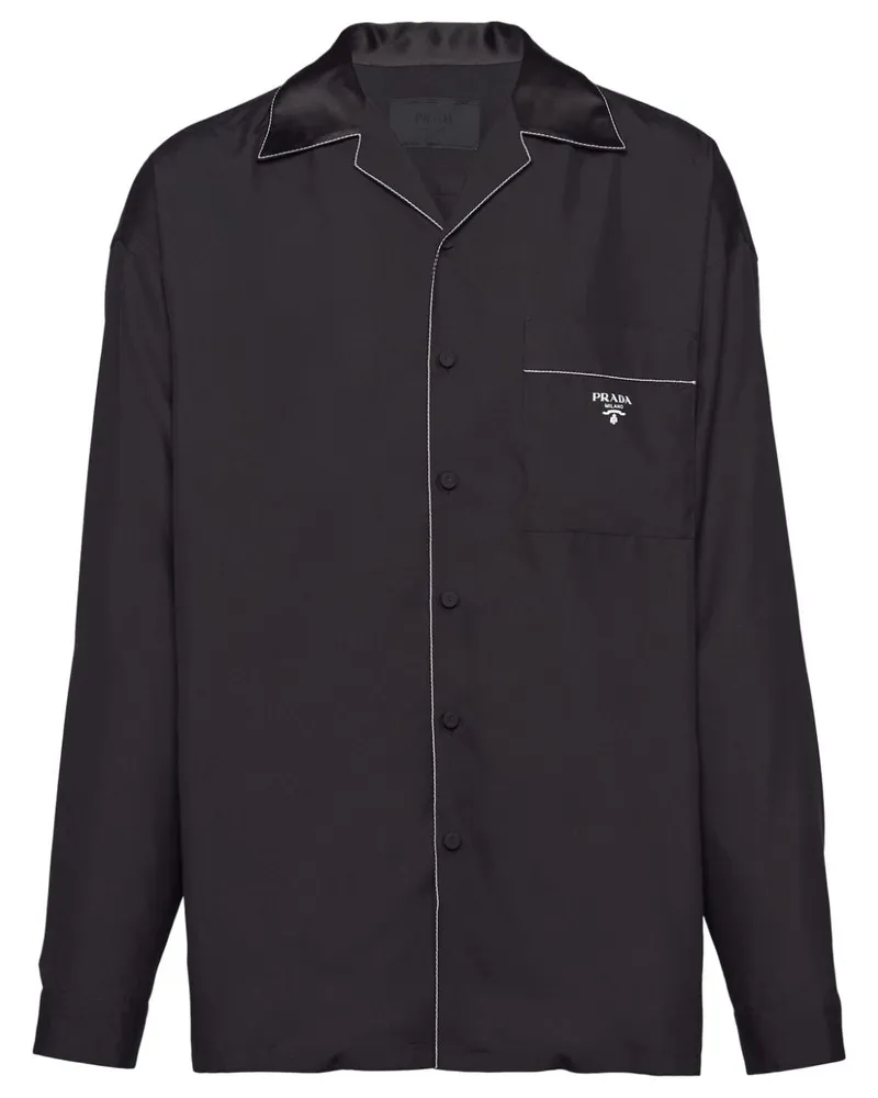 Prada Hemd im Pyjama-Stil - Schwarz Schwarz