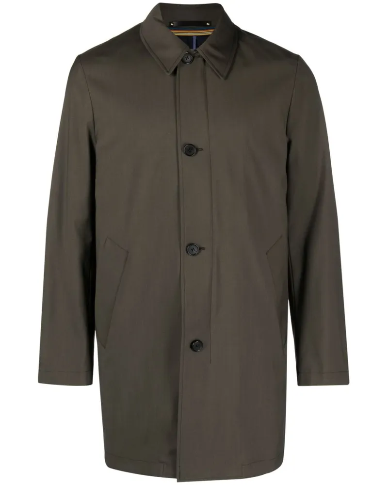 Paul Smith Einreihiger Storm System Mantel - Grün Grün
