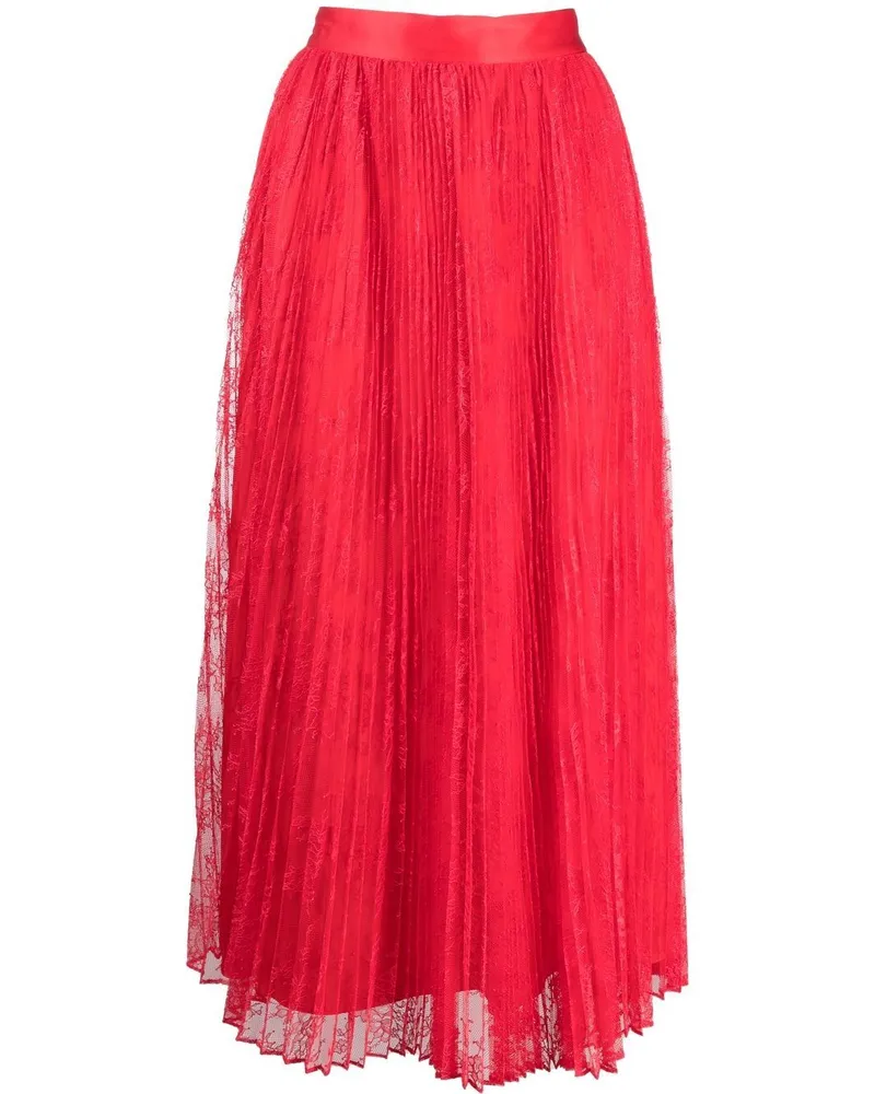 Twin-Set Rock mit Spitzensaum - Rot Rot