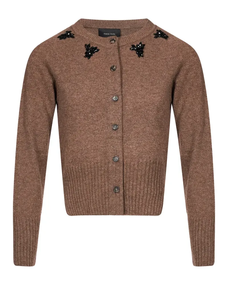 Simone Rocha bead-embellished cardigan - Braun Braun